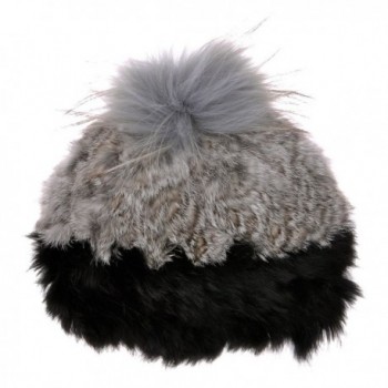 ZLYC Luxurious Rabbit Knitted Cossack in Women's Skullies & Beanies