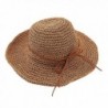 Tinksky Women Sun Caps Foldable Summer Beach Sun Straw Hats (Khaki) - CI17YSXLTSO