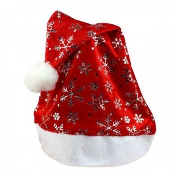 Sandistore Christmas Holiday Xmas Cap For Santa Claus Gifts Nonwoven - Silver - CT127YWQH0F