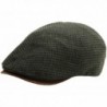 RaOn N267 Houndstooth Pattern Check newsboy Cap Cabbie Flat Golf Gatsby Driving Hat - Green - C012C3ZS8KZ