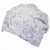 David & Young Womens Floral Design Lightweight Loose Knit Beanie (One Size) - White - CH12MYW4S0B