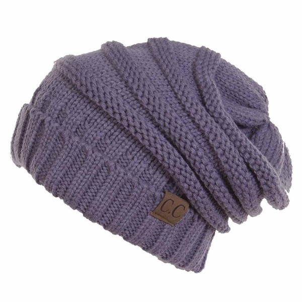 ScarvesMe C.C. Trendy Warm Oversized Chunky Soft Cable Knit Slouchy - Violet - CG1270MU91H