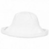 Simplicity Women's Cotton Summer Beach Sun Hat with Wide Fold-Up Brim - White - CN11JZ0Q4Q7