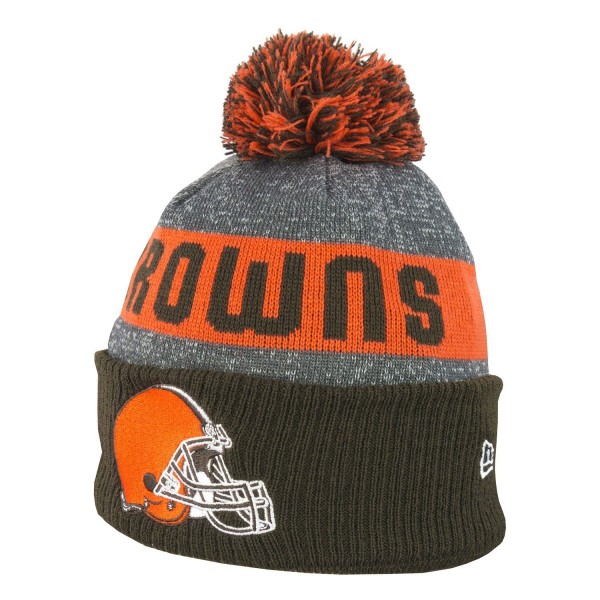 New Era NFL Sideline Cleveland Browns Bobble Knit Beanie Hat - Multicoloured (Team) - CI12LJHGVO3