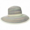 San Diego Hat Company Women's Mixed-Braid Adjustable Face Saver Sun Brim Hat - Mixed Pastel - CB126AOPPM3