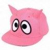 LOCOMO Men Women Big Cartoon Embroidered Eye Bull Devil Horn Trucker Cap FFH053 - Pink - C911FQLFPZZ