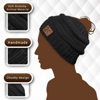 2C Messy Bun Beanie Women in Women's Skullies & Beanies