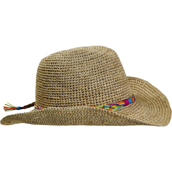 Turtle Fur Straw Beach Cowboy Wired Brim Summer Sun Hat Vermont Collection Sun Style - Tropical - CZ11YXPOMFJ