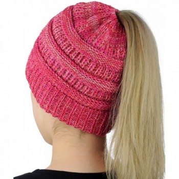 Muryobao Slouchy Crochet Ponytail Skully%EF%BC%88One in Women's Skullies & Beanies