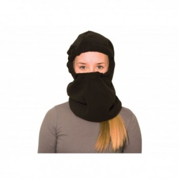 Raider 1811-1 Adjustable Cold Weather Fleece Hoodie Facemask Neck Gaiter - (3 Pack- Black Universal) - CR115SV0GYD