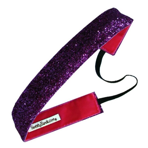 Sweaty Bands Viva Diva Headband- Pink Sparkle- 3/8-Inch - CB11F7FYWJP