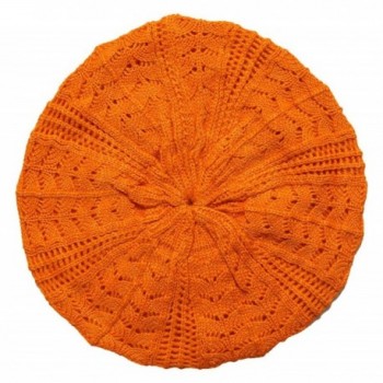 Hip Slouchy Lightweight Knitted Beanie - Orange - CG11JDQ3O5R