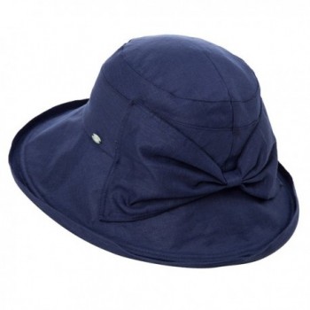 Siggi Womens UPF50+ Summer Sunhat Bucket Packable Wide Brim Hats w/ Chin Cord - 89308_navy - CS17YE7R8UK