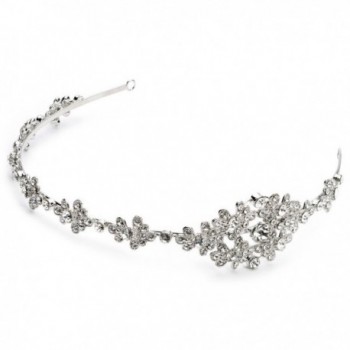 USABride Floral Art-Deco Inspired Rhinestone Wedding Bridal Side Headband 3168 - CA11KNK58KV