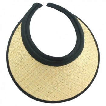 Womens Straw Visor (3 Colors) - Natural - C4119512OAZ