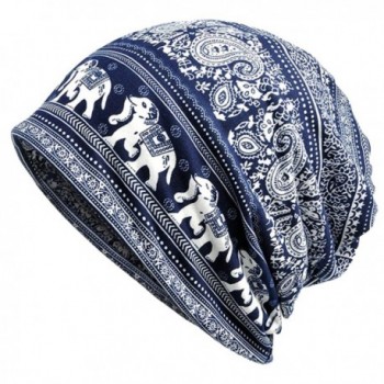 Kuyou Women's Multifunction Elephant Hat Skull Cap scarf (Navy velvet) - C818808OTHX