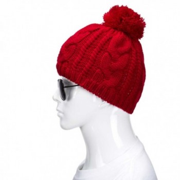 Nine City Knitted Beanie Pom in Women's Skullies & Beanies