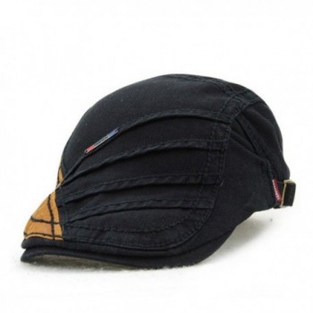 Women's Novelty Summer Cotton Beret Newsboy Visor Cap Hat - Black - CH183QA28TD