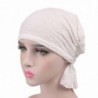 Fabal Women Cancer Chemo Hat Beanie Scarf Turban Head Wrap Cap - White - CX184XXMCIQ