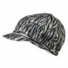 Zebra Sequin Newsboy Cap Black in Women's Newsboy Caps