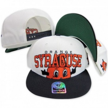 Syracuse Orangemen Two Tone Big Logo Plastic Snapback Adjustable Plastic Snap Back Hat / Cap - CV1169M63I3