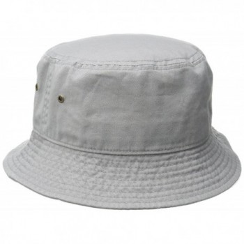 Short Brim Visor Cotton Bucket Sun Hat - Stone - CF11Y2Q5FFZ