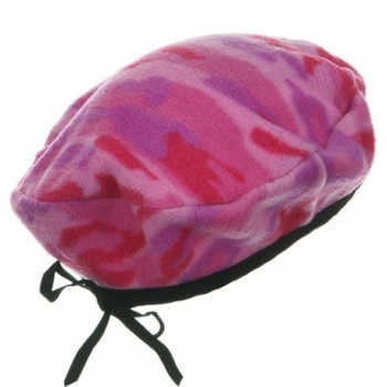 MG Camo Fleece Beret Pink in Women's Berets