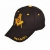 SNAPKING Black and Gold Mason Hat Masonic Lodge Ball Baseball Cap by Snapking - C3186ORHUUR