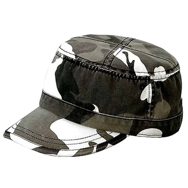 Luxury Divas Camouflage Print Cotton Cadet Cap Hat - Black - CV110JO0AOJ
