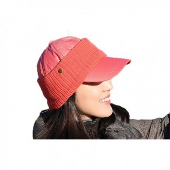 Sunfree Sports Baseball Cap with Detachable Knit Neck Warmer Ear Warmer Headband - Red orange - CU187NS3G0M