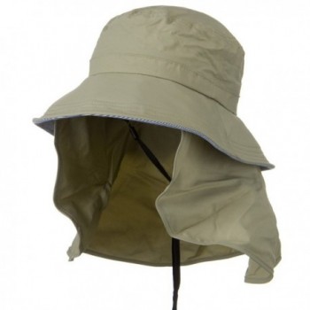 UV 50+ Talson Removable Flap UV Bucket Hat - Khaki - C111918I46V