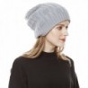 Unisex Slouchy Cable Knit Beanie Cap Oversized Thick Winter Beanie Hat - Gray - C9186R6Q28K