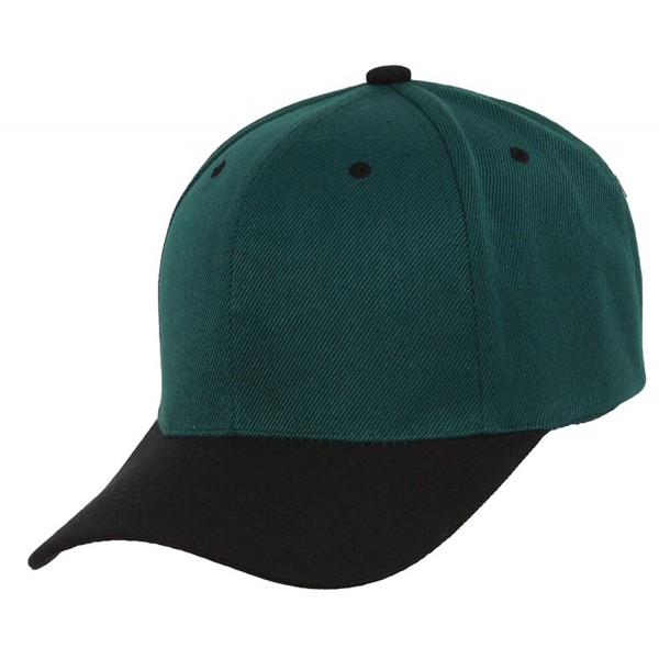 Curve Bill Adjustable Baseball Cap- Green/Black - C3110NDLCZD