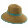 Cappelli Women's Paper Braid Face Saver Sun Visor HAT - Turquoise - CE11AAIHC35