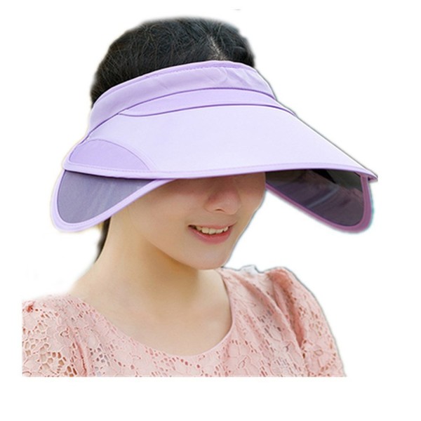 Women Hat Sun Hat Anti-UV Hat Topee Ultralight Breathable Cap - Purple - CR12HI23AOV