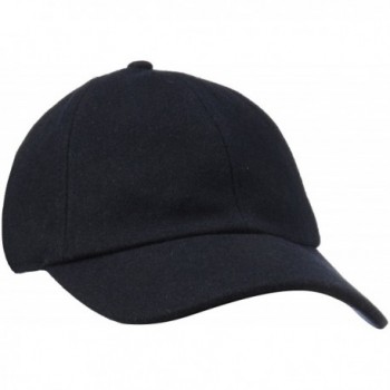 San Diego Hat Company Women's Wool Baseball Hat with Adjustable Back - Navy - C311CZVH2I7