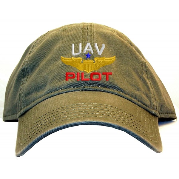 Spiffy Custom Gifts UAV Pilot with Wings Low Profile Baseball Cap - Olive - CQ129G5Y3BD