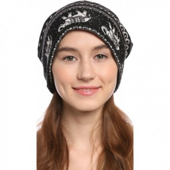 Ababalaya Unisex Men&Women Soft 2-Way Warm Elephant Thicken Slouchy Beanie Skull Cap - Black - C818654GKQU