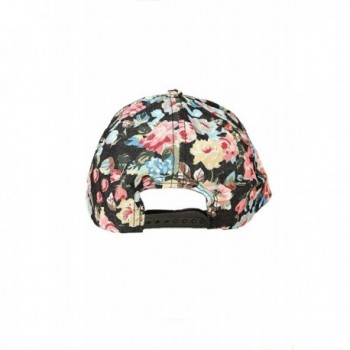 David Young Floral Black Cotton in Women's Baseball Caps