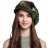 Maitose Women's Scottish Plaid Wool Peaked Cap Beret - Green - CP1293F25JX