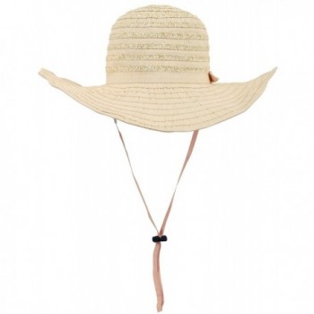 D Diana Dickson Womens' Wide Brim Floppy Summer Beach Sun Hat - Beige - CN1808MTCI6