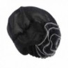 xzbailisha Women Turban Spun Gold Flower Head Covering Cap Dacron headgear - Black - CX17Z3EGRX0