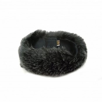 Fur Winter Faux Fox Raccoon Mink Fur Scarf Earwarmer Headwrap Headband - Black Snowtop - CO12MBTBF6R