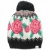 Coal Women's The Rose Wallpaper Knit Hat With Pom - Black - CV11J44V09Z
