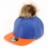 Leather Baseball Strap royal orange in Women's Baseball Caps