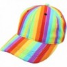 Rainbow Striped Baseball Cap Hat - CR110JODL0F