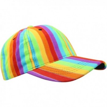 Rainbow Striped Baseball Cap Hat