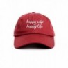 Happy Wife Happy Life Unstructured Dad Hat-Cardinal Red - CK12NV8VYES