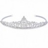 EVER FAITH Women's Austrian Crystal Party Fashion Floral Bridal Hair Band Clear Silver-Tone - C711RSDTM5N