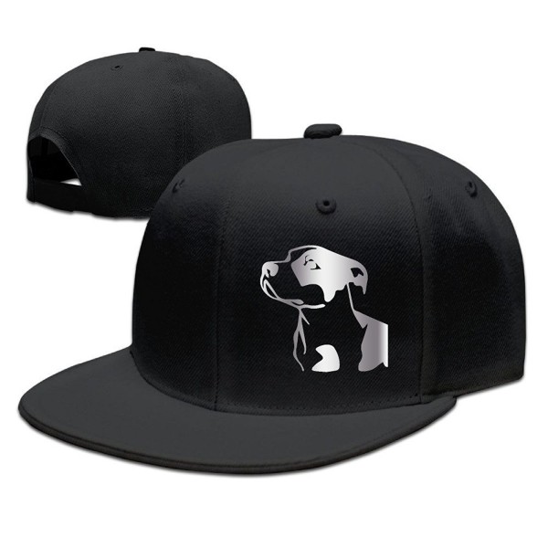 Pitbull Platinum Style Baseball Snapback Cap - Black - CK12LECPZX1